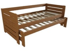 eoshop Detská posteľ s výsuvnou prístelkou DPV 011 (Rozmer: 80 x 200 cm, Farba dreva: morenie dub)