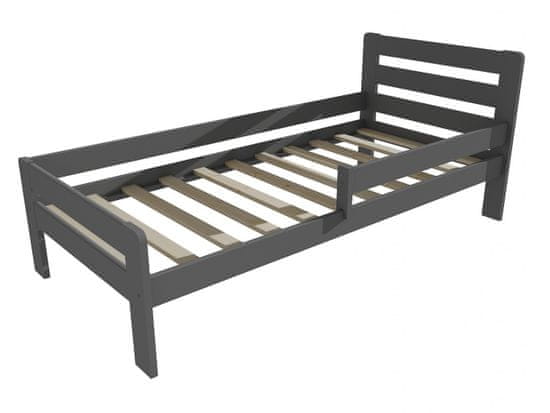 eoshop Detská posteľ so zábranou VMK001C KIDS (Rozmer: 90 x 200 cm, Farba dreva: farba sivá)
