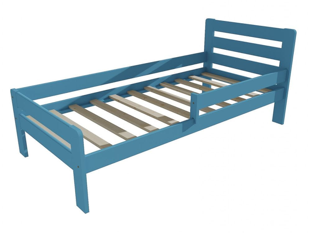eoshop Detská posteľ so zábranou VMK001C KIDS (Rozmer: 80 x 180 cm, Farba dreva: farba modrá)