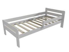 eoshop Detská posteľ so zábranou VMK002C KIDS (Rozmer: 80 x 160 cm, Farba dreva: farba biela)