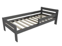 eoshop Detská posteľ so zábranou VMK002C KIDS (Rozmer: 80 x 180 cm, Farba dreva: farba sivá)