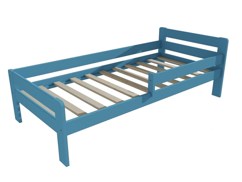 eoshop Detská posteľ so zábranou VMK002C KIDS (Rozmer: 80 x 180 cm, Farba dreva: farba modrá)