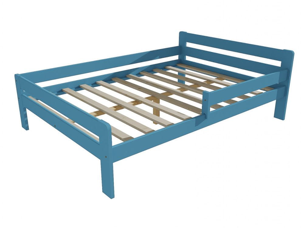 eoshop Detská posteľ so zábranou VMK002C KIDS (Rozmer: 120 x 200 cm, Farba dreva: farba modrá)