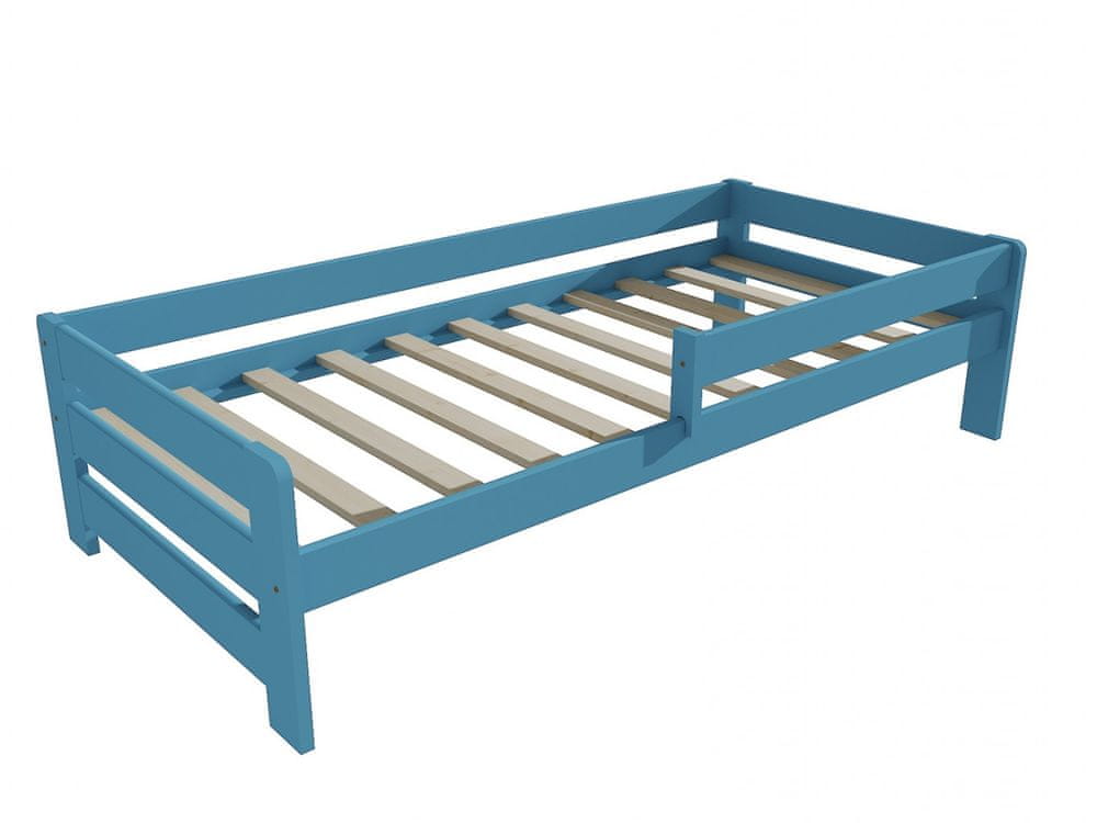 eoshop Detská posteľ so zábranou VMK003D KIDS (Rozmer: 70 x 160 cm, Farba dreva: farba modrá)