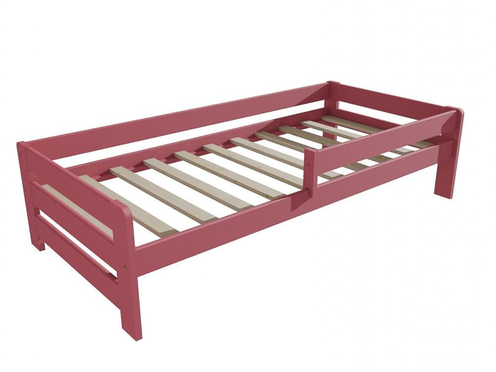 eoshop Detská posteľ so zábranou VMK003D KIDS (Rozmer: 80 x 180 cm, Farba dreva: farba ružová)