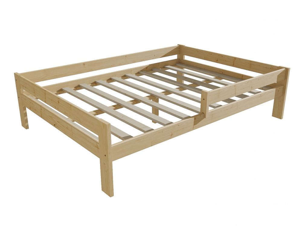 eoshop Detská posteľ so zábranou VMK006C KIDS (Rozmer: 100 x 200 cm, Farba dreva: bezfarebný lak)