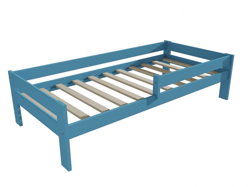 eoshop Detská posteľ so zábranou VMK006C KIDS (Rozmer: 80 x 200 cm, Farba dreva: farba modrá)