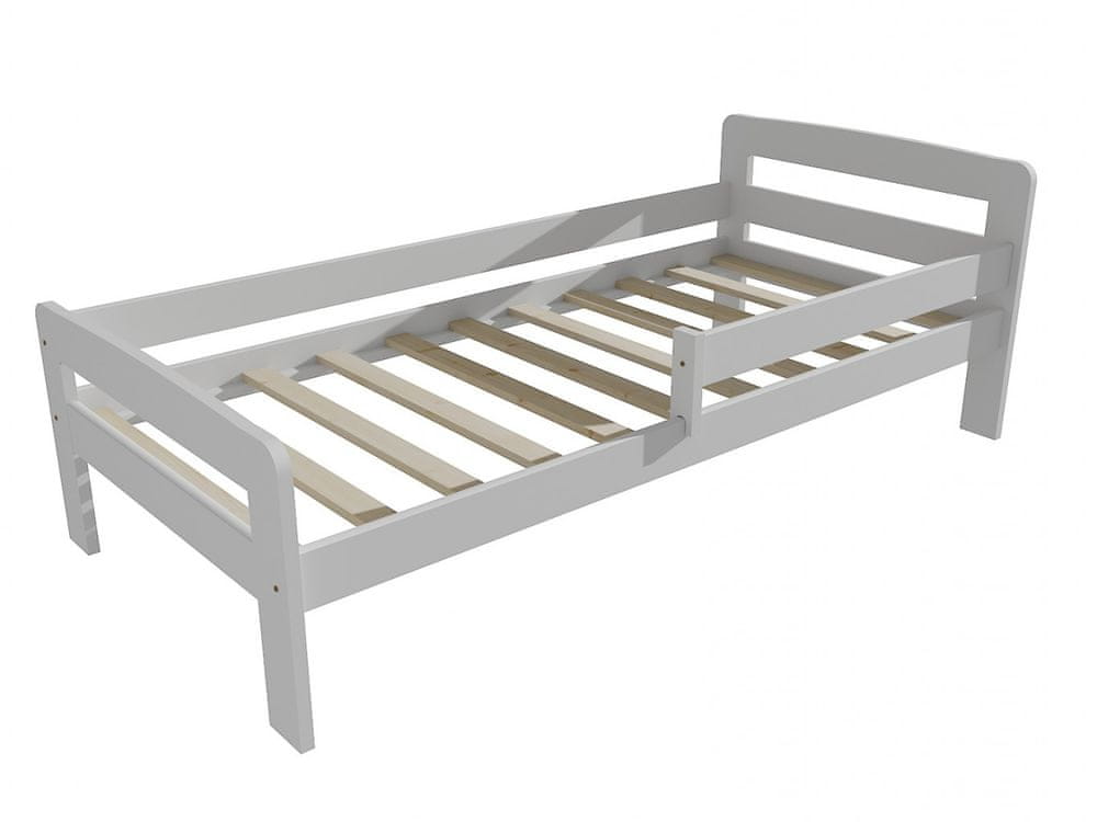 eoshop Detská posteľ so zábranou VMK008C KIDS (Rozmer: 70 x 160 cm, Farba dreva: farba biela)