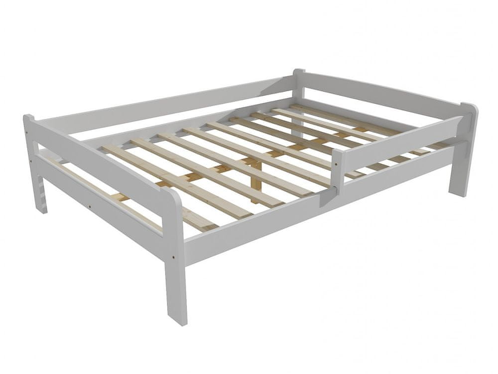 eoshop Detská posteľ so zábranou VMK009C KIDS (Rozmer: 120 x 200 cm, Farba dreva: farba biela)