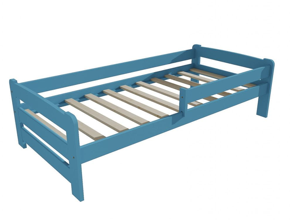 eoshop Detská posteľ so zábranou VMK009D KIDS (Rozmer: 90 x 170 cm, Farba dreva: farba modrá)