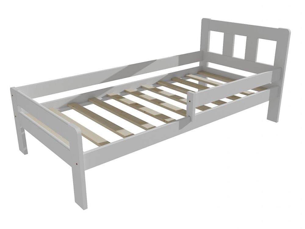 eoshop Detská posteľ so zábranou VMK010C KIDS (Rozmer: 100 x 200 cm, Farba dreva: farba biela)
