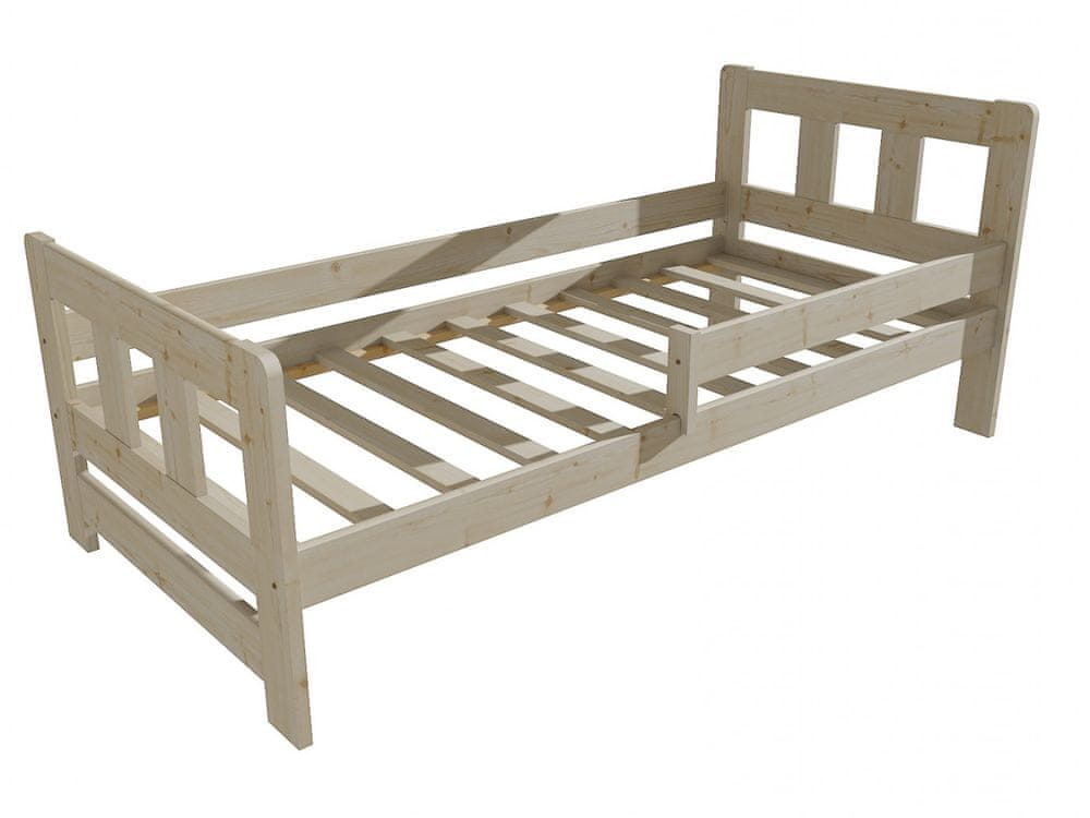 eoshop Detská posteľ so zábranou VMK010FA KIDS (Rozmer: 70 x 160 cm, Farba dreva: surové drevo)