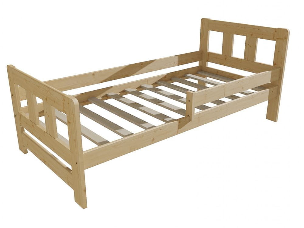 eoshop Detská posteľ so zábranou VMK010FA KIDS (Rozmer: 70 x 160 cm, Farba dreva: bezfarebný lak)