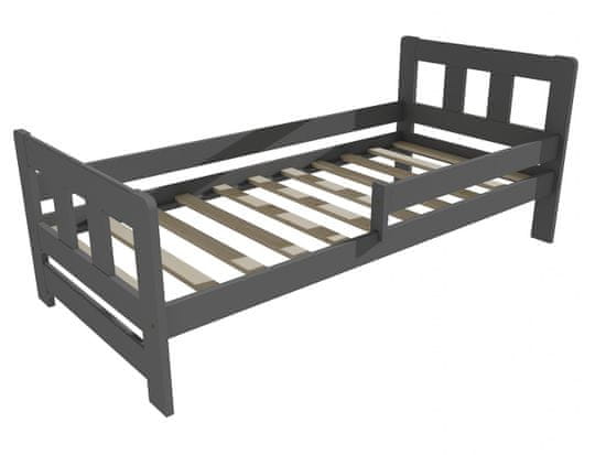 eoshop Detská posteľ so zábranou VMK010FA KIDS (Rozmer: 90 x 180 cm, Farba dreva: farba sivá)
