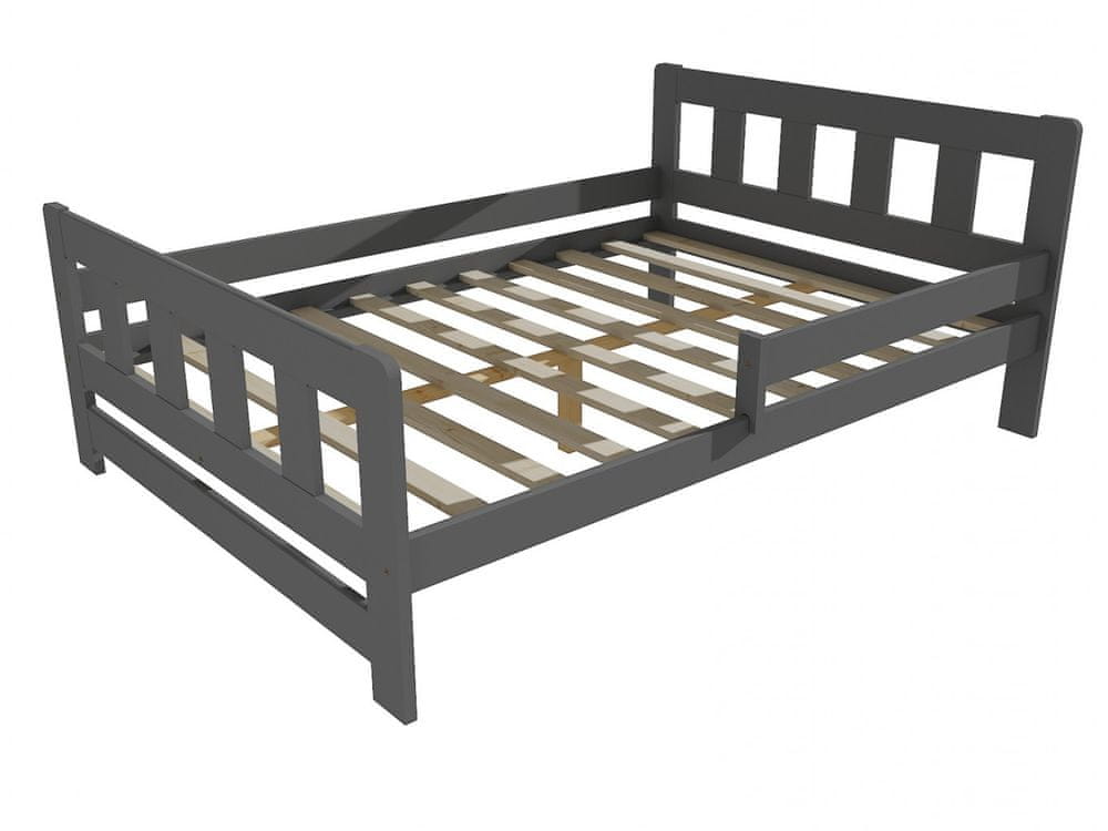 eoshop Detská posteľ so zábranou VMK010FA KIDS (Rozmer: 140 x 200 cm, Farba dreva: farba sivá)