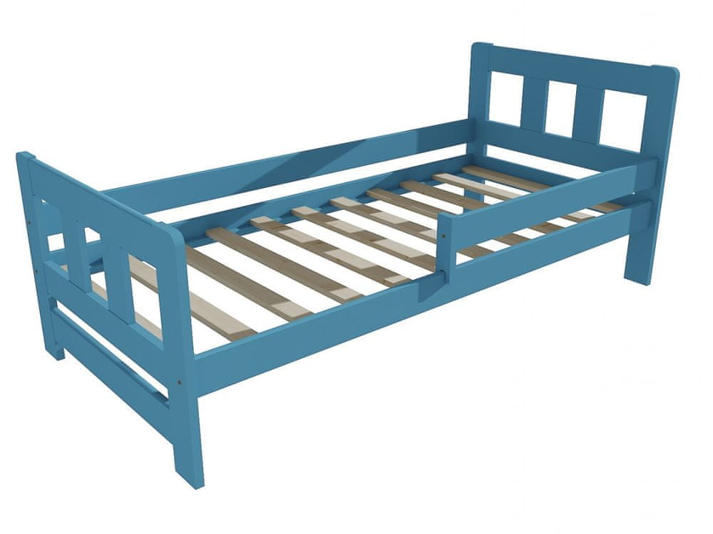 eoshop Detská posteľ so zábranou VMK010FA KIDS (Rozmer: 100 x 200 cm, Farba dreva: farba modrá)
