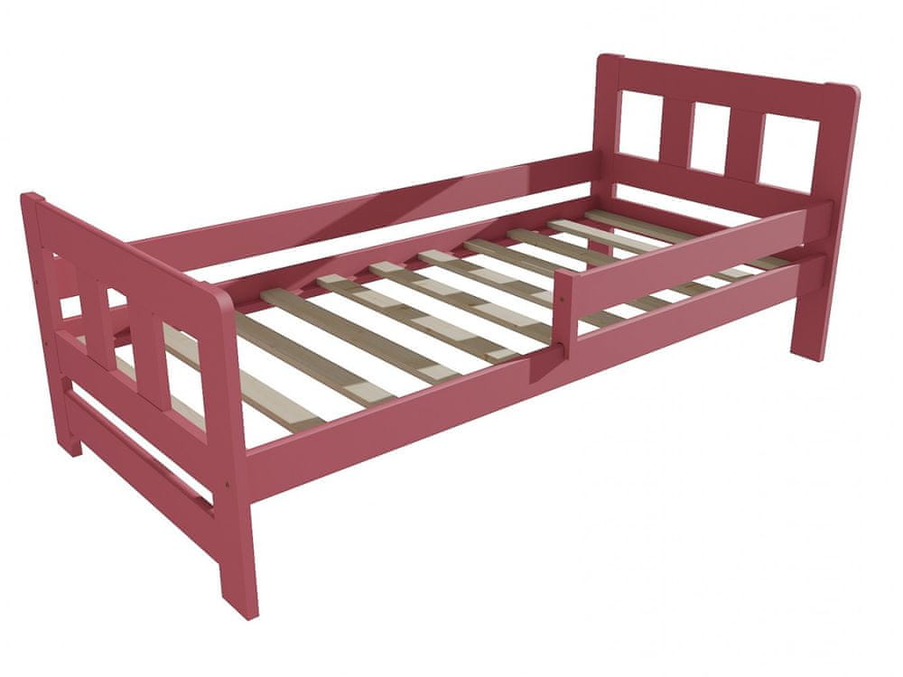 eoshop Detská posteľ so zábranou VMK010FA KIDS (Rozmer: 80 x 180 cm, Farba dreva: farba ružová)