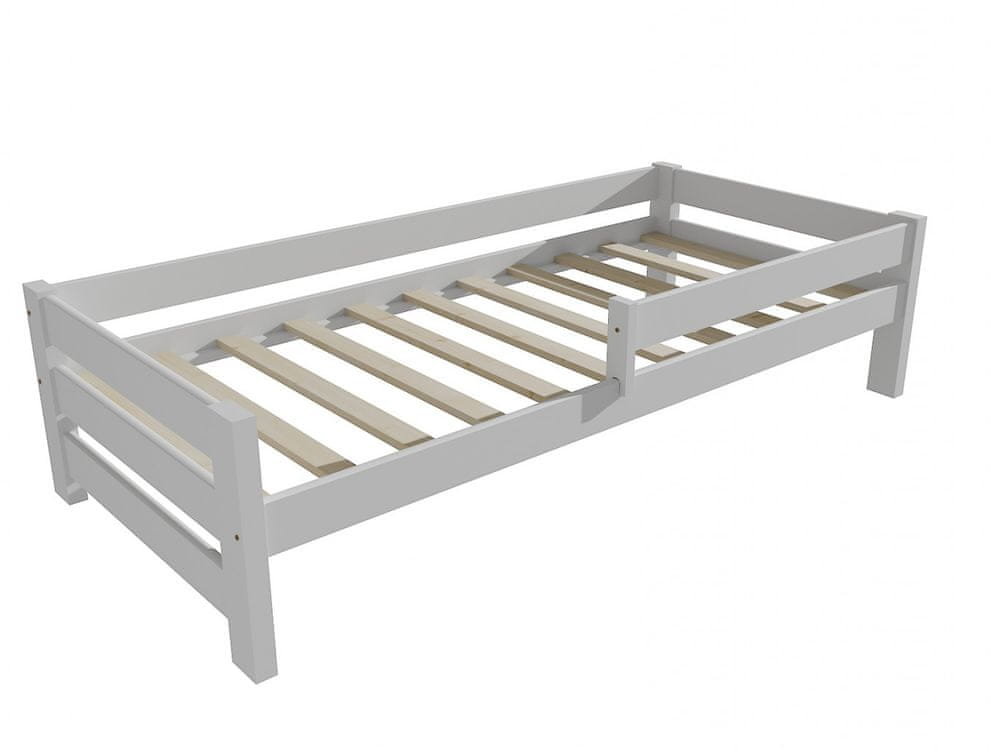 eoshop Detská posteľ so zábranou VMK013D KIDS (Rozmer: 70 x 160 cm, Farba dreva: farba biela)