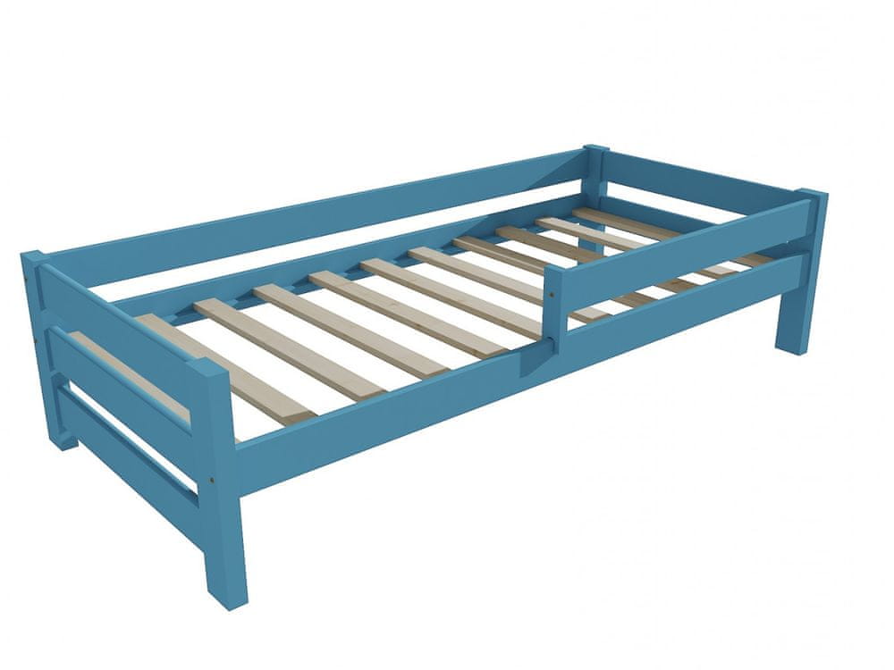 eoshop Detská posteľ so zábranou VMK013D KIDS (Rozmer: 90 x 200 cm, Farba dreva: farba modrá)