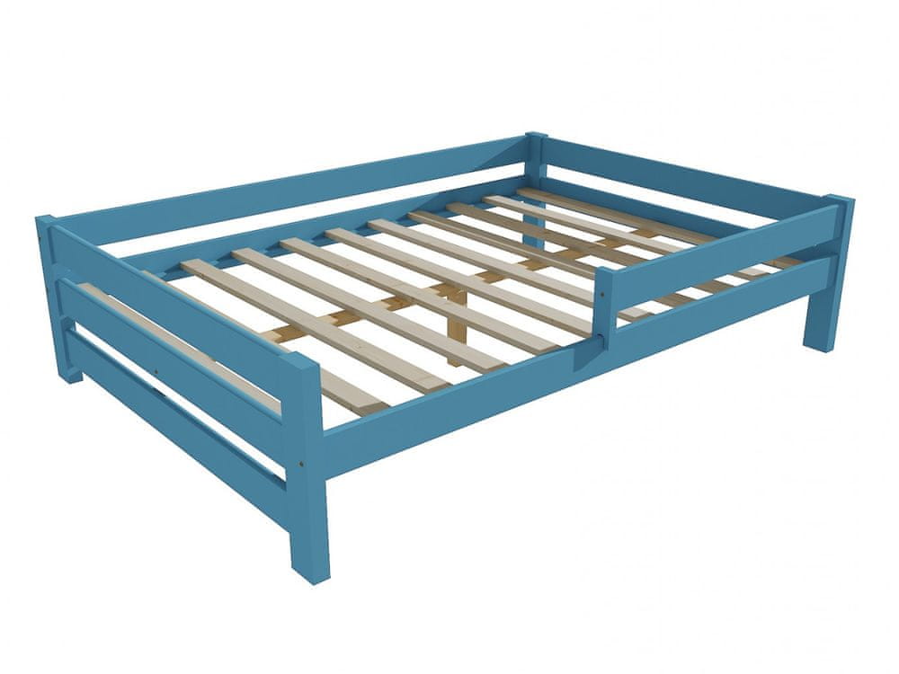 eoshop Detská posteľ so zábranou VMK013D KIDS (Rozmer: 140 x 200 cm, Farba dreva: farba modrá)