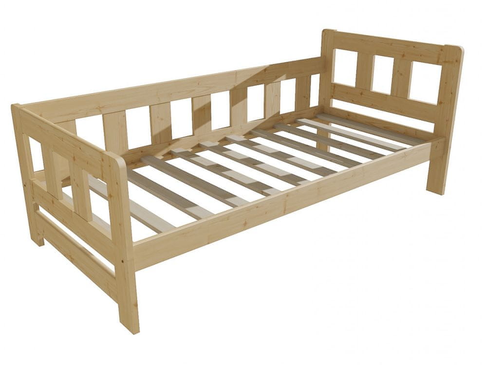 eoshop Detská posteľ VMK010FB KIDS (Rozmer: 90 x 200 cm, Farba dreva: bezfarebný lak)