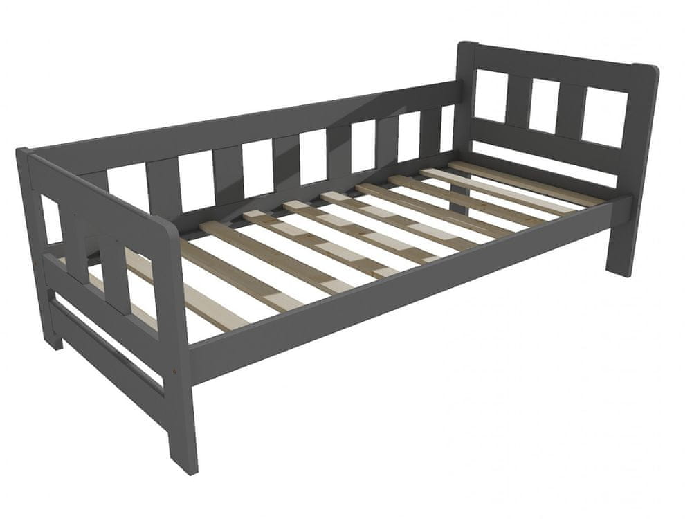 eoshop Detská posteľ VMK010FB KIDS (Rozmer: 80 x 200 cm, Farba dreva: farba sivá)