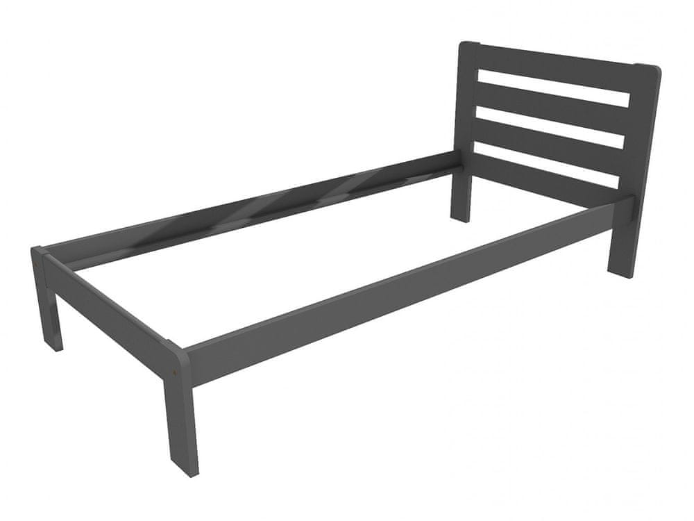 eoshop Jednolôžková posteľ VMK001A (Rozmer: 90 x 200 cm, Farba dreva: farba sivá)