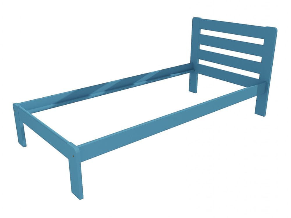 eoshop Jednolôžková posteľ VMK001A (Rozmer: 80 x 200 cm, Farba dreva: farba modrá)