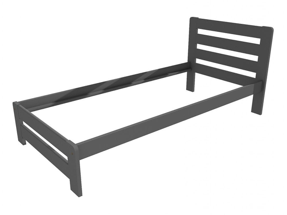 eoshop Jednolôžková posteľ VMK001B (Rozmer: 90 x 200 cm, Farba dreva: farba sivá)