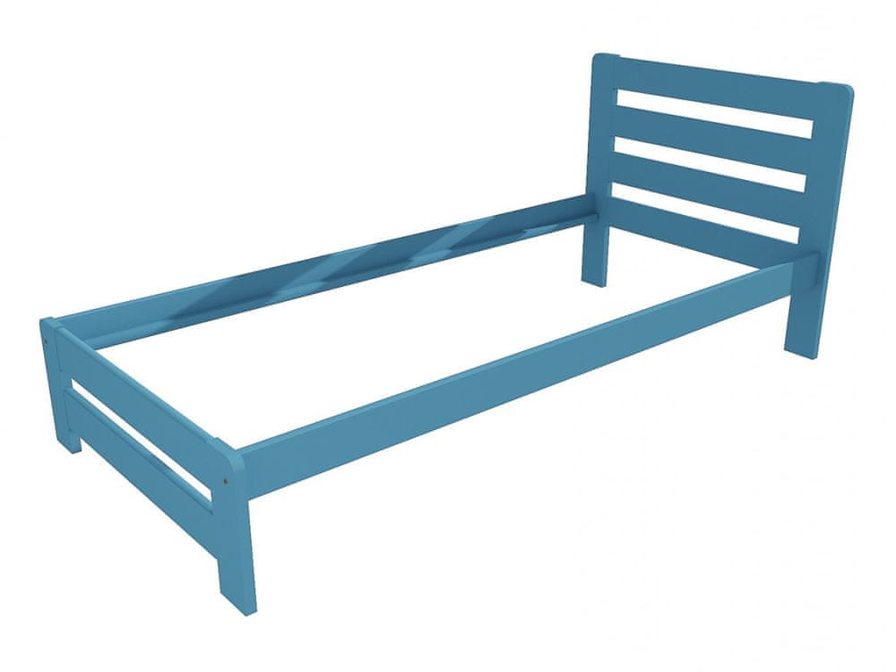eoshop Jednolôžková posteľ VMK001B (Rozmer: 90 x 200 cm, Farba dreva: farba modrá)