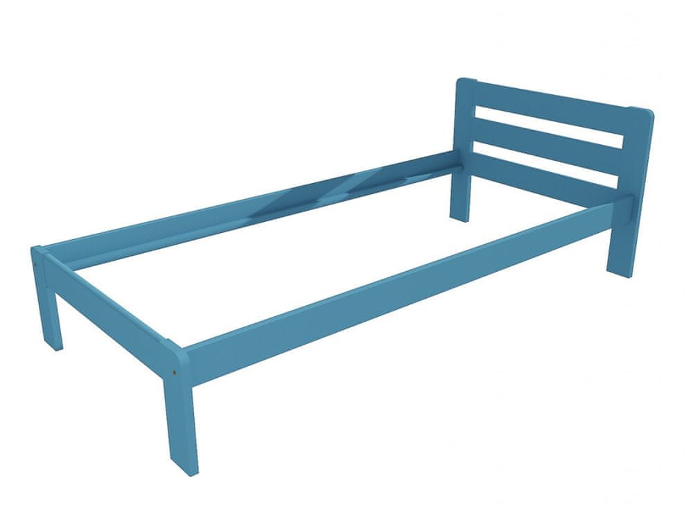 eoshop Jednolôžková posteľ VMK002A (Rozmer: 90 x 200 cm, Farba dreva: farba modrá)