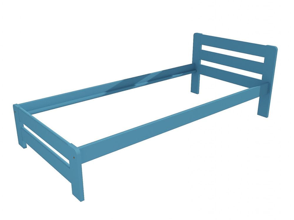 eoshop Jednolôžková posteľ VMK002B (Rozmer: 90 x 200 cm, Farba dreva: farba modrá)