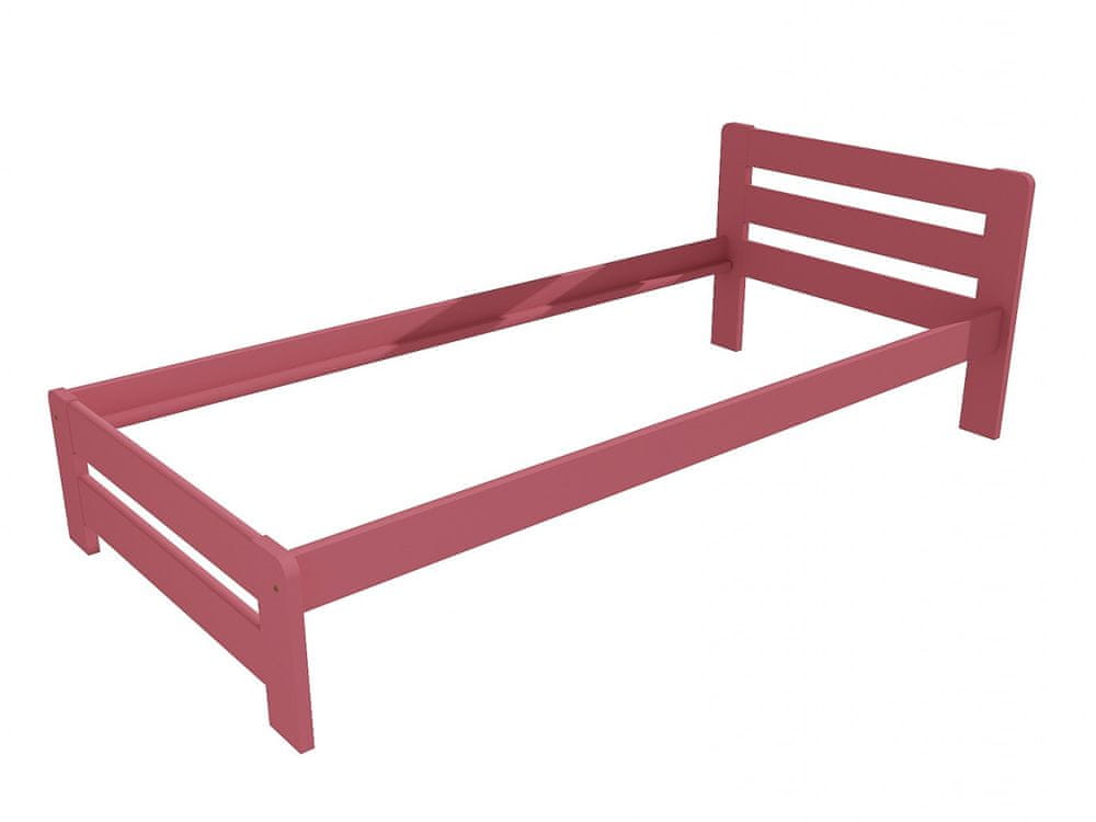 eoshop Jednolôžková posteľ VMK002B (Rozmer: 80 x 200 cm, Farba dreva: farba ružová)