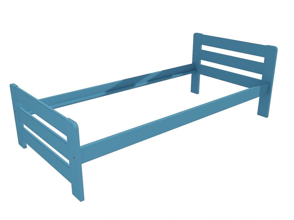 eoshop Jednolôžková posteľ VMK002D (Rozmer: 80 x 200 cm, Farba dreva: farba modrá)