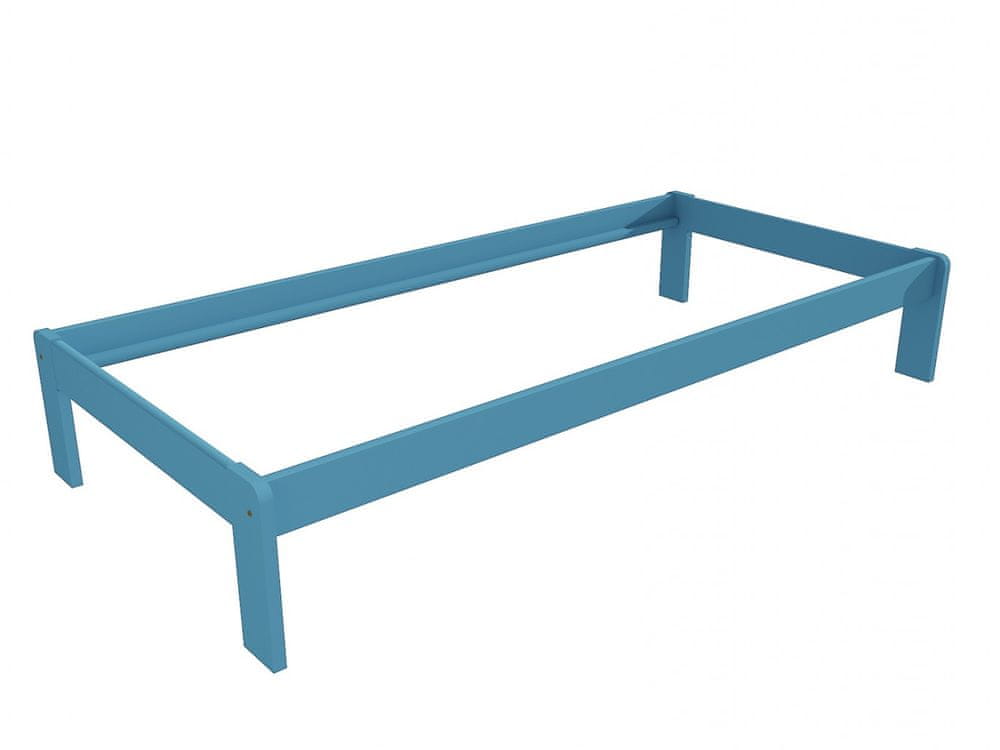 eoshop Jednolôžková posteľ VMK004A (Rozmer: 90 x 200 cm, Farba dreva: farba modrá)