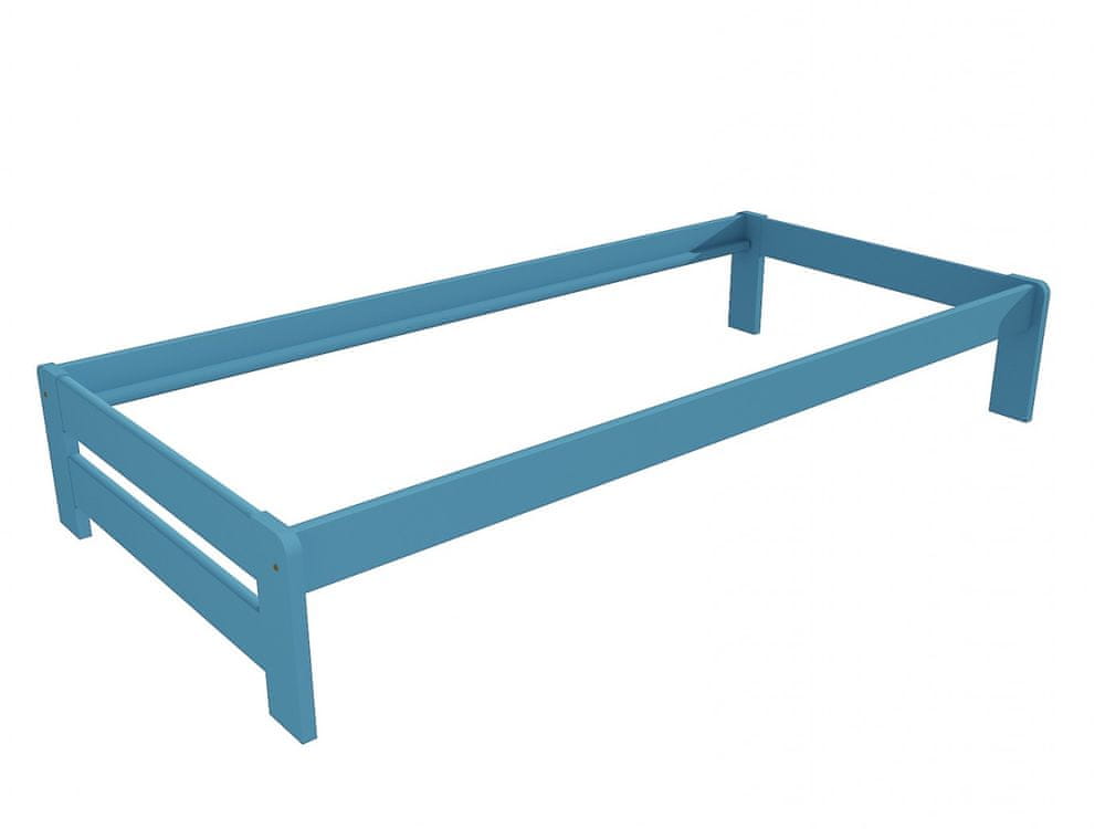 eoshop Jednolôžková posteľ VMK004B (Rozmer: 90 x 200 cm, Farba dreva: farba modrá)