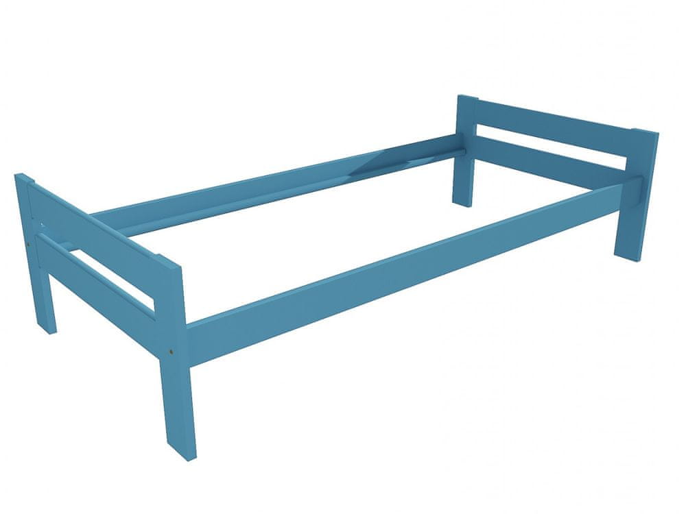 eoshop Jednolôžková posteľ VMK006C (Rozmer: 90 x 200 cm, Farba dreva: farba modrá)