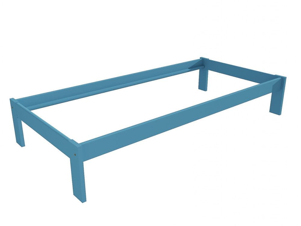 eoshop Jednolôžková posteľ VMK007A (Rozmer: 90 x 200 cm, Farba dreva: farba modrá)