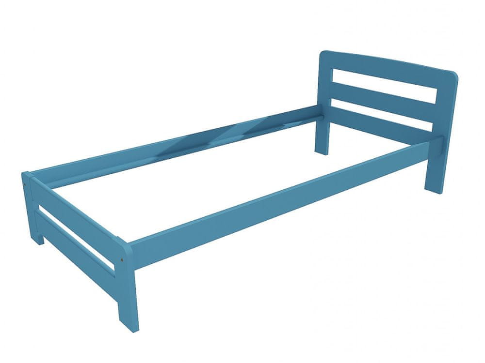eoshop Jednolôžková posteľ VMK008B (Rozmer: 80 x 200 cm, Farba dreva: farba modrá)