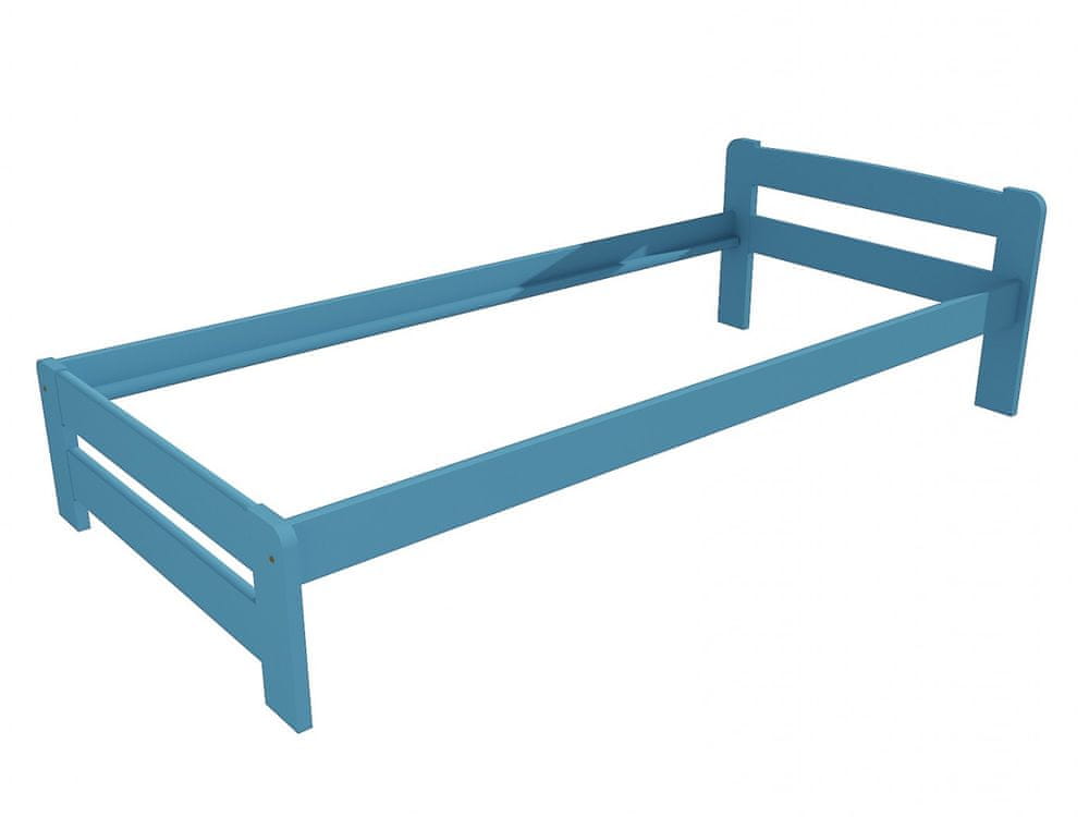eoshop Jednolôžková posteľ VMK009B (Rozmer: 90 x 200 cm, Farba dreva: farba modrá)