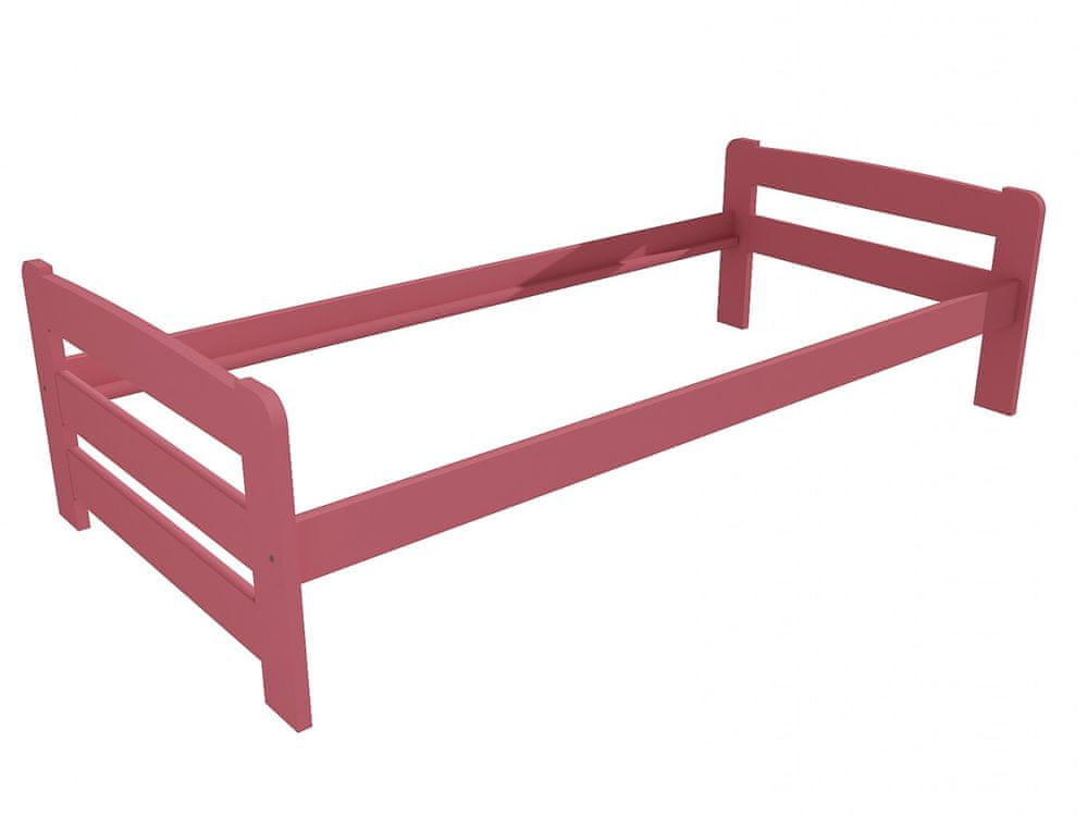 eoshop Jednolôžková posteľ VMK009D (Rozmer: 80 x 200 cm, Farba dreva: farba ružová)