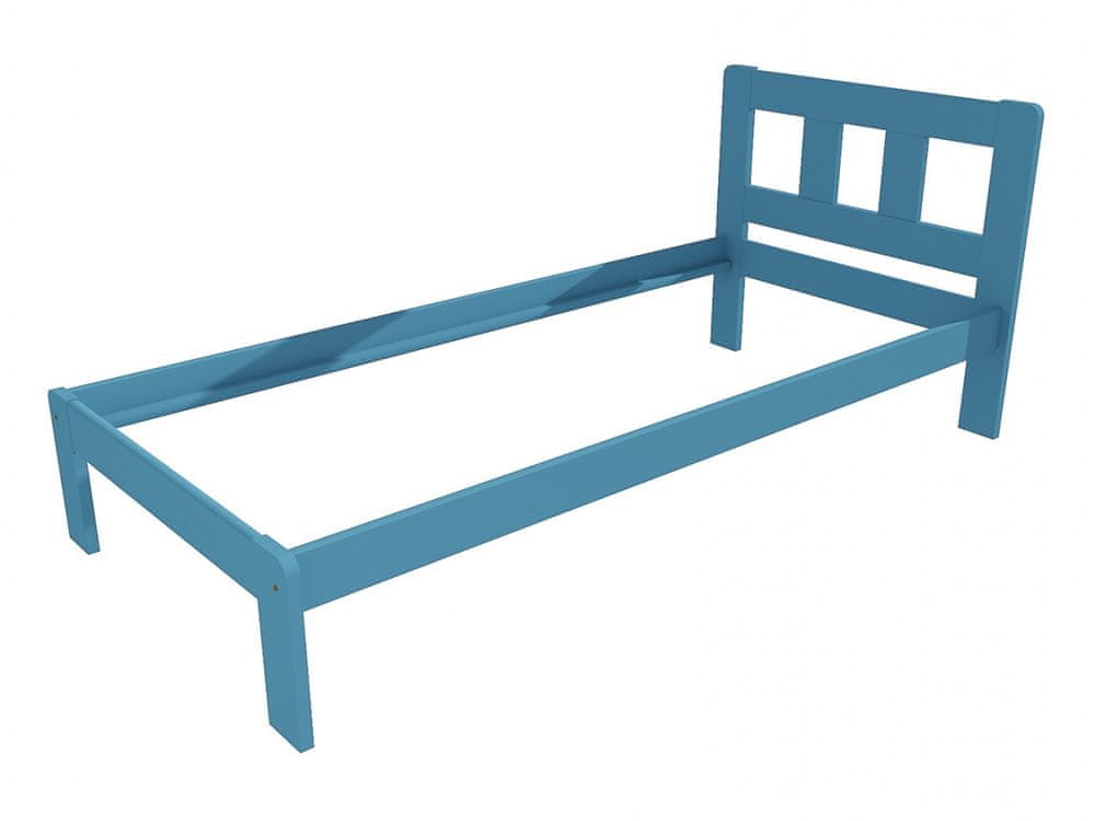 eoshop Jednolôžková posteľ VMK010A (Rozmer: 90 x 200 cm, Farba dreva: farba modrá)