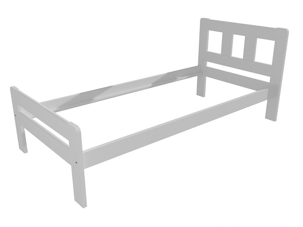 eoshop Jednolôžková posteľ VMK010C (Rozmer: 80 x 200 cm, Farba dreva: farba biela)