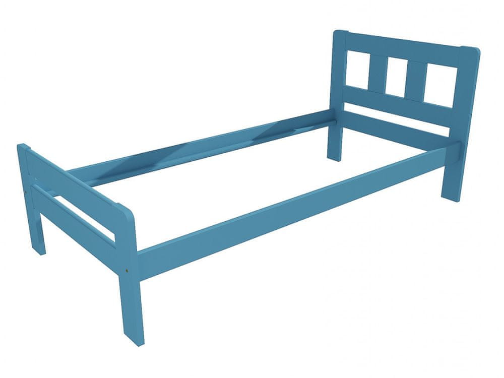 eoshop Jednolôžková posteľ VMK010C (Rozmer: 90 x 200 cm, Farba dreva: farba modrá)