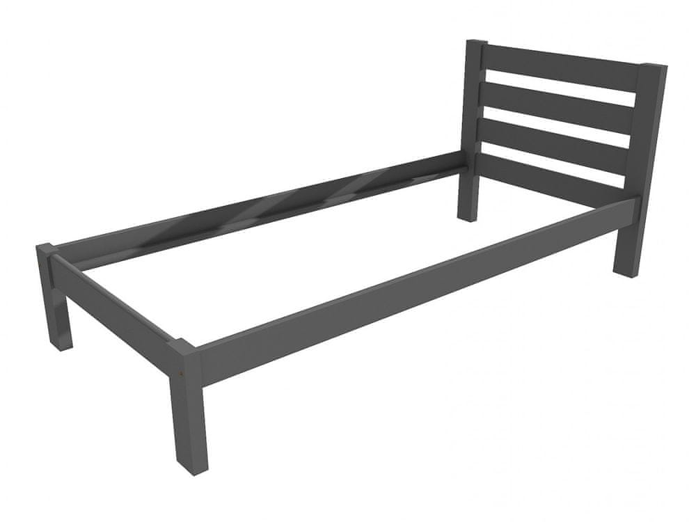 eoshop Jednolôžková posteľ VMK011A (Rozmer: 80 x 200 cm, Farba dreva: farba sivá)