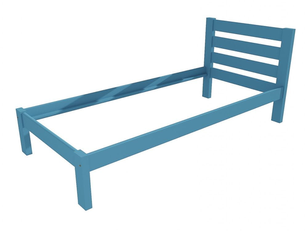 eoshop Jednolôžková posteľ VMK011A (Rozmer: 90 x 200 cm, Farba dreva: farba modrá)