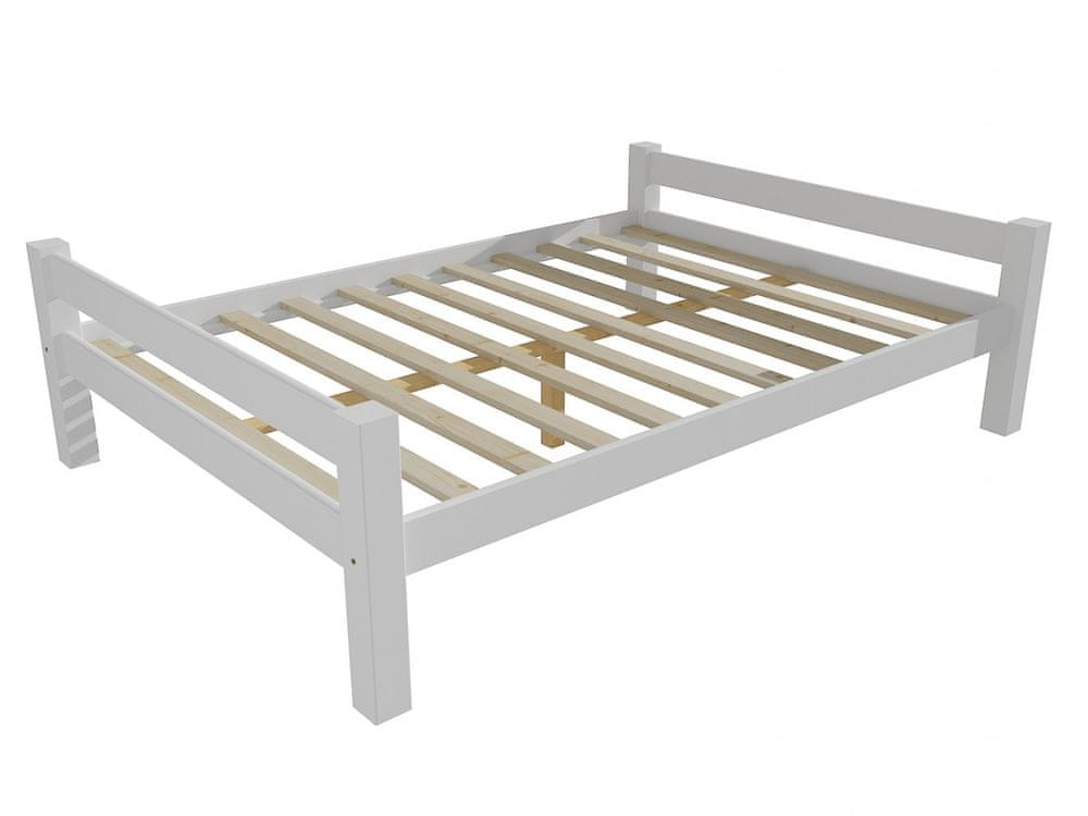 eoshop Manželská posteľ 8X8 01B masív borovice (Rozmer: 160 x 200 cm, Farba dreva: farba biela)