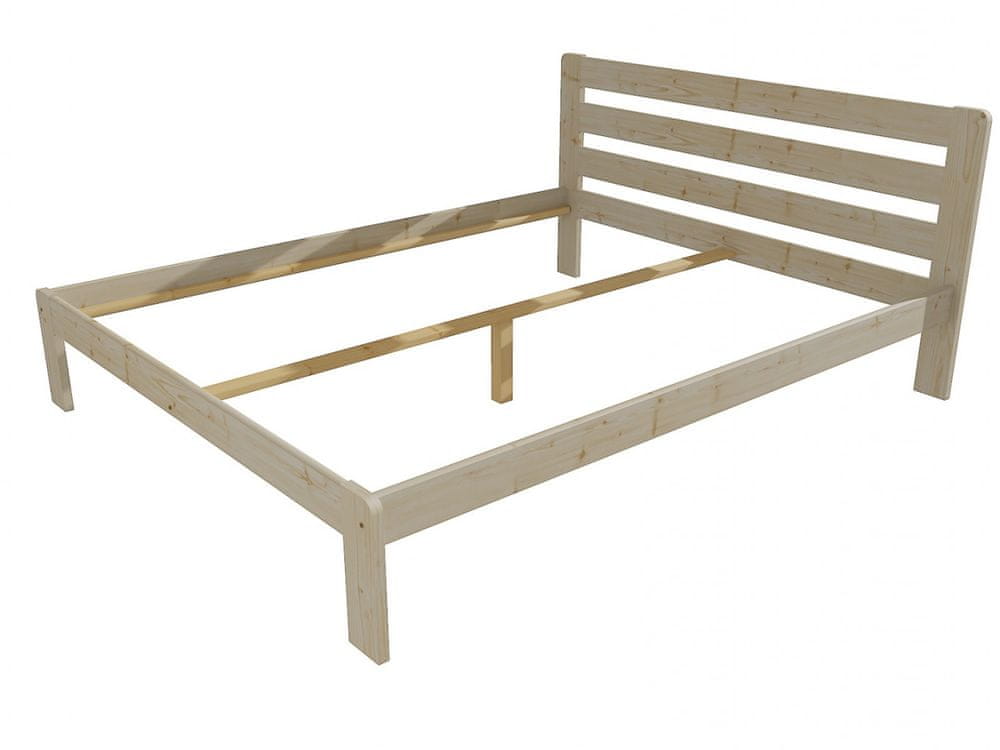 eoshop Manželská posteľ VMK001A masív borovice (Rozmer: 160 x 200 cm, Farba dreva: surové drevo)