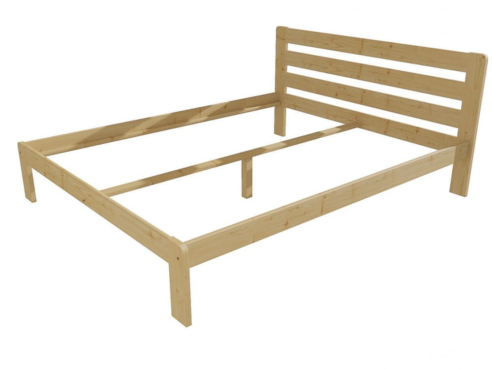eoshop Manželská posteľ VMK001A masív borovice (Rozmer: 160 x 200 cm, Farba dreva: bezfarebný lak)