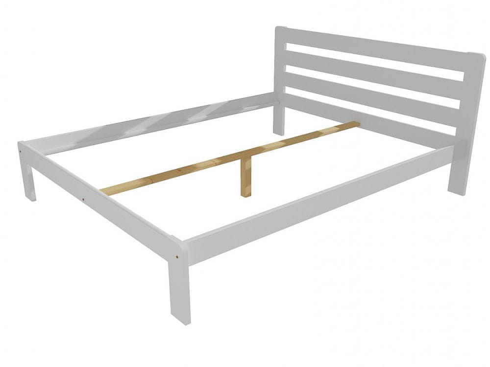 eoshop Manželská posteľ VMK001A masív borovice (Rozmer: 140 x 200 cm, Farba dreva: farba biela)